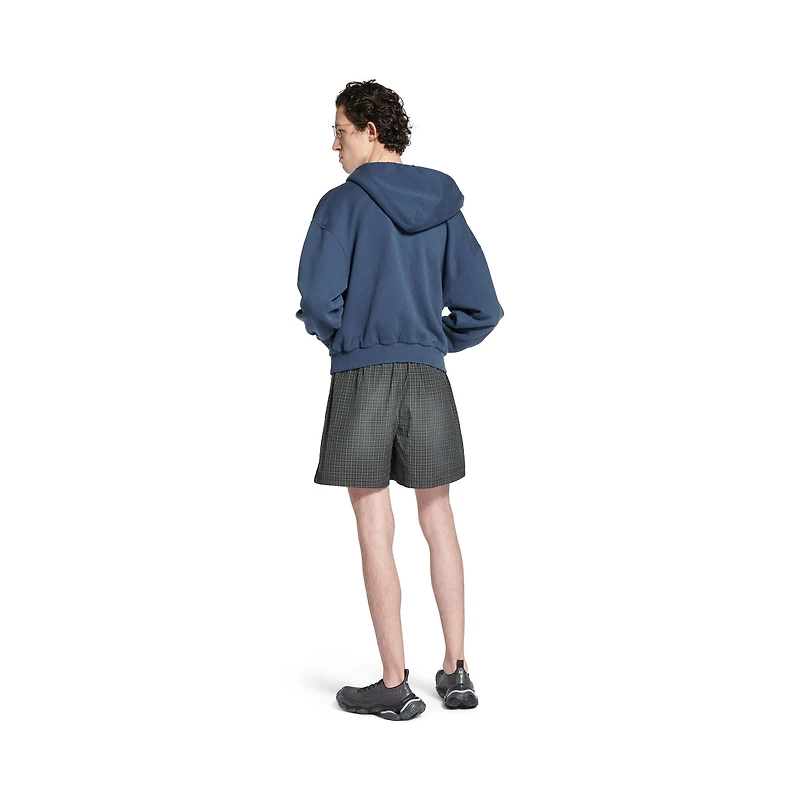 check boxer swim shorts