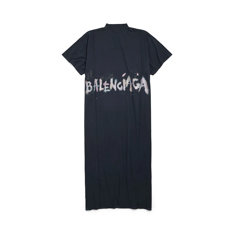 balenciaga nail polish maxi t-shirt dress