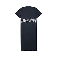 balenciaga nail polish maxi t-shirt dress