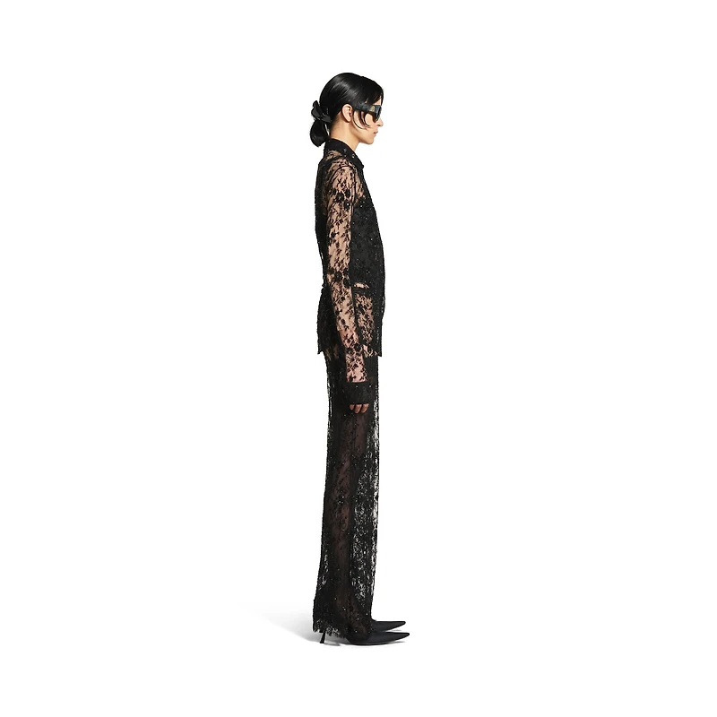 embroidered lace pants