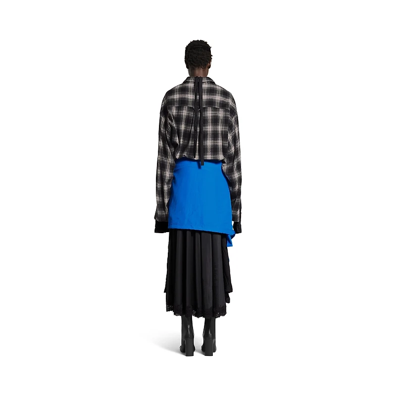 patched layered dress