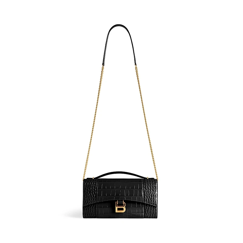 hourglass pochette with chain
