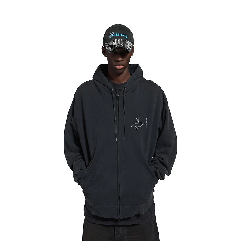 balenciaga music | britney spears series oversized zip-up hoodie