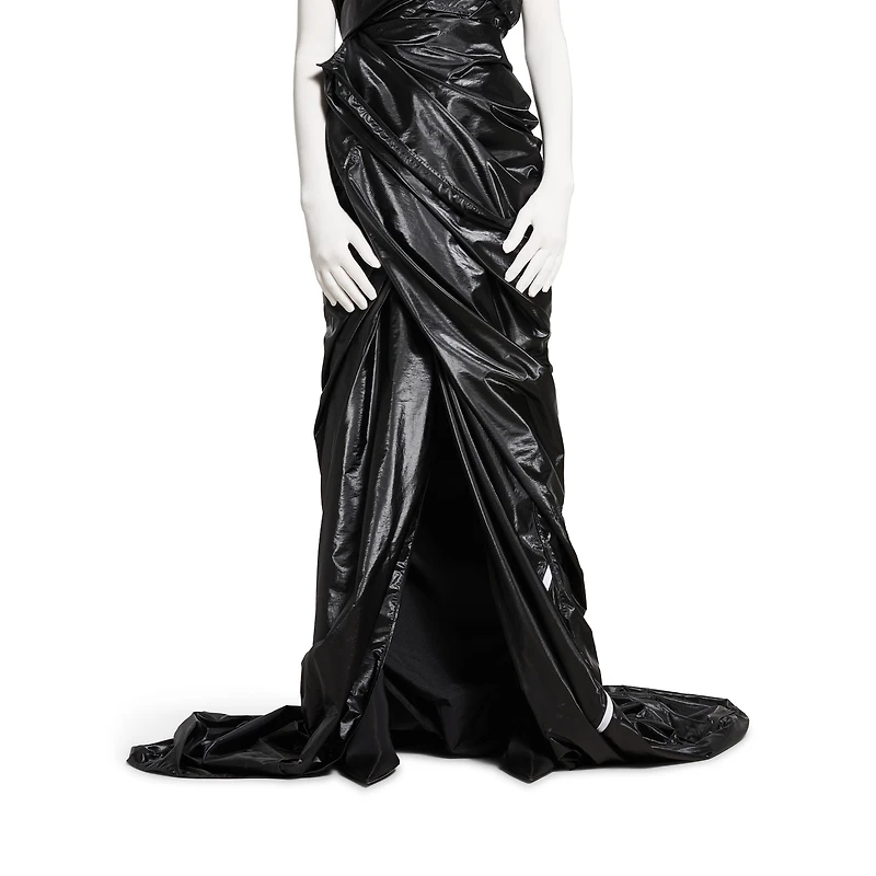asymmetric bustier gown