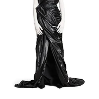 asymmetric bustier gown