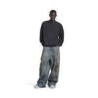 pierced round sweatshirt oversized