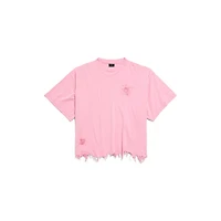balenciaga nail polish cropped t-shirt
