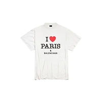 i love paris & balenciaga t-shirt oversized
