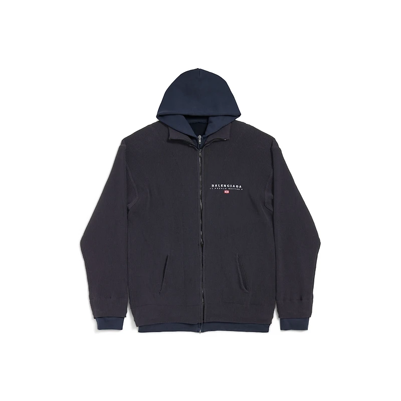 hybrid zip-up cardigan