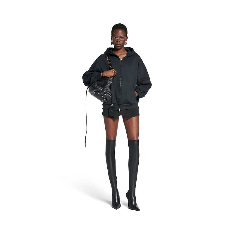 flipped uni zip-up hoodie regular fit