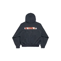 taped balenciaga back hoodie medium fit