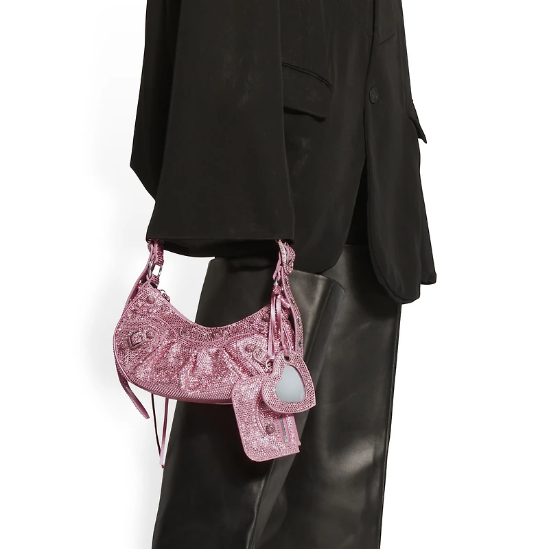 le cagole shoulder bag xs with rhinestones