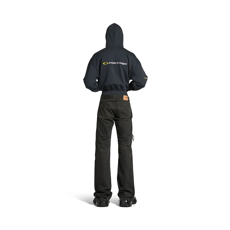 fitted low-waist pants