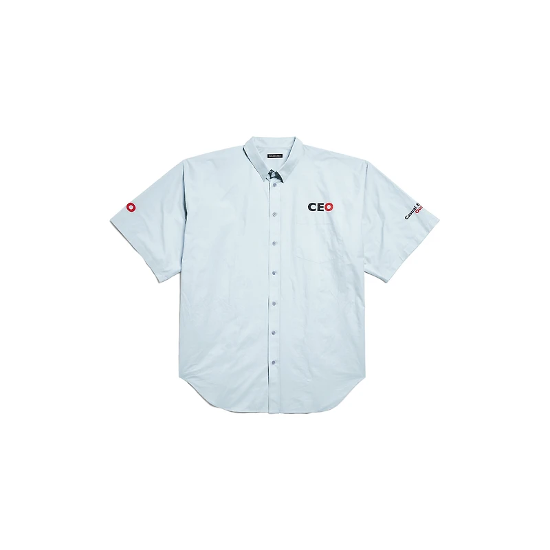 ceo uniform logo short sleeve oversized shirt