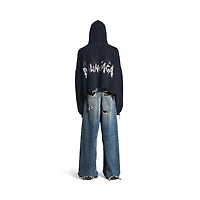 balenciaga nail polish cropped hoodie