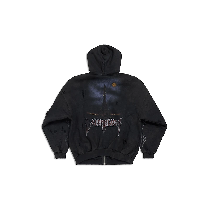paris moon outerwear zip-up hoodie oversized