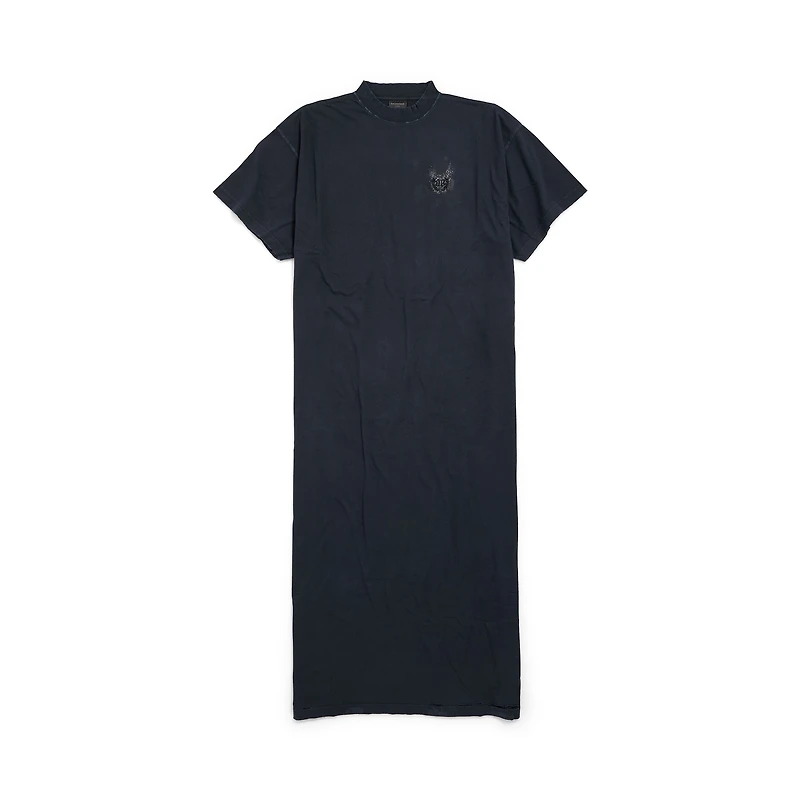 balenciaga nail polish maxi t-shirt dress