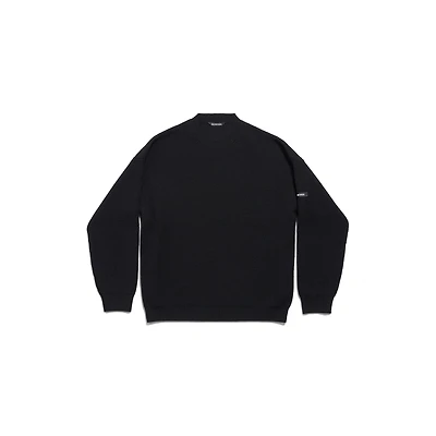 patch crewneck sweater