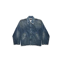 zip-up denim jacket