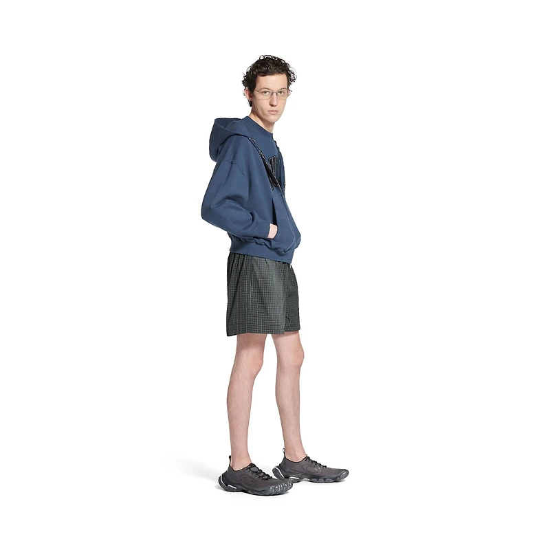 check boxer swim shorts