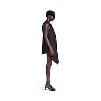 twisted sleeveless shirt dress