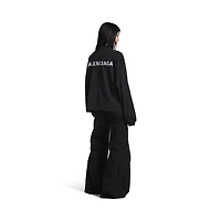 balenciaga back cropped long sleeve t-shirt