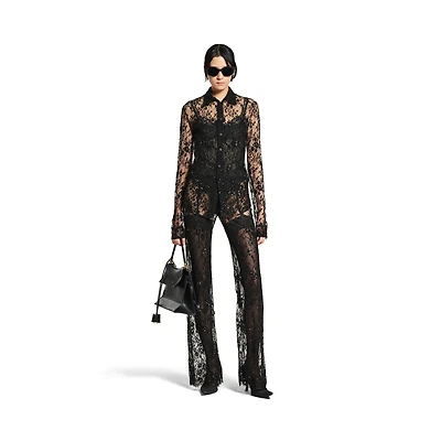 embroidered lace pants
