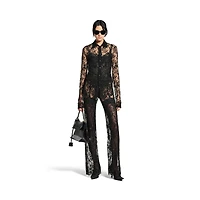 embroidered lace pants
