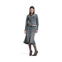 godet midi skirt