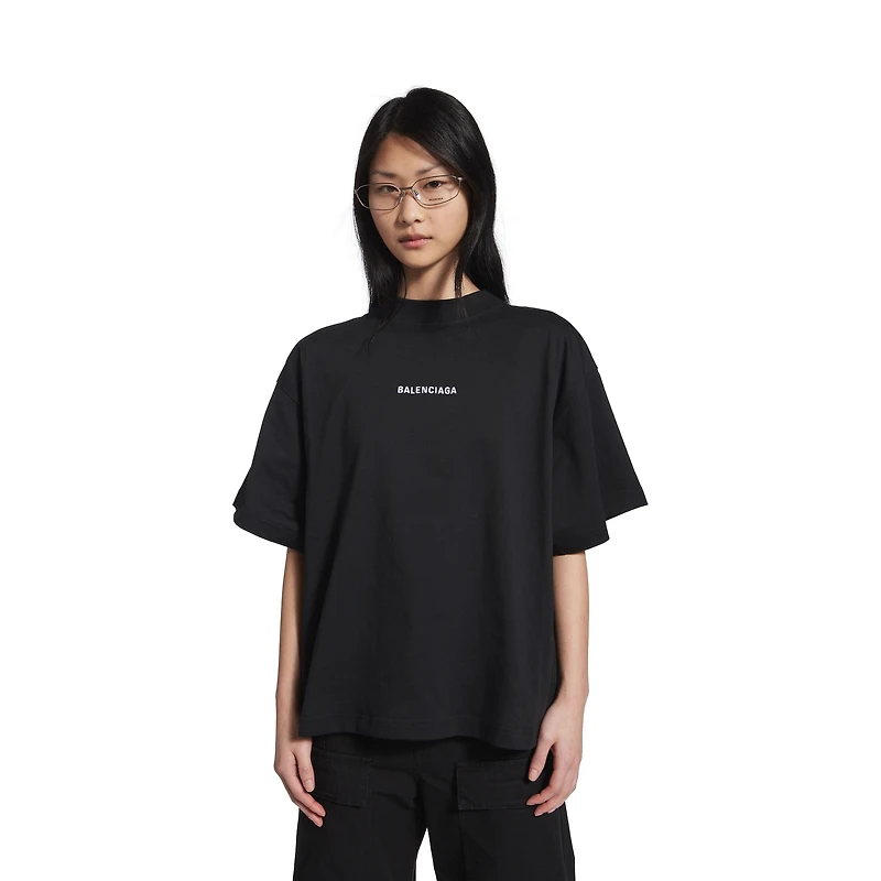 balenciaga back cropped t-shirt