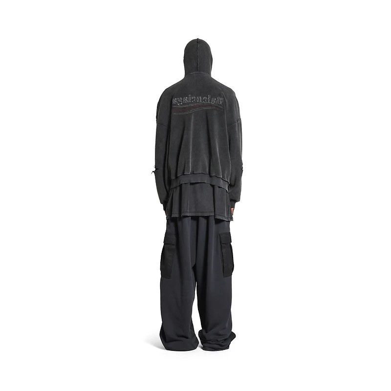 political campaign inside-out zip-up hoodie large fit