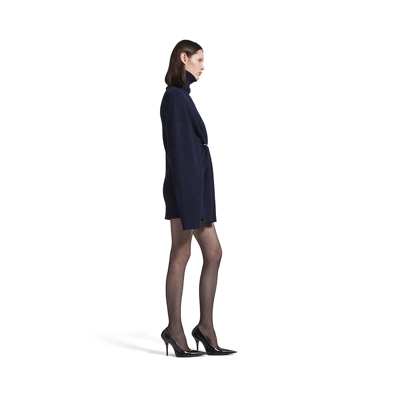 pinched mini dress