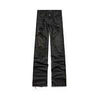 fitted low-waist pants