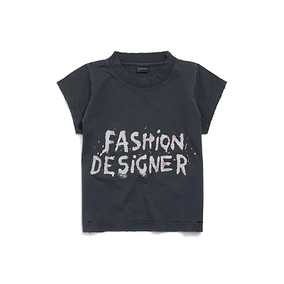 fashion designer shrunk t-shirt