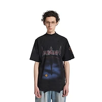 paris moon upside down t-shirt oversized