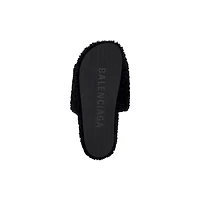 furry slide sandal