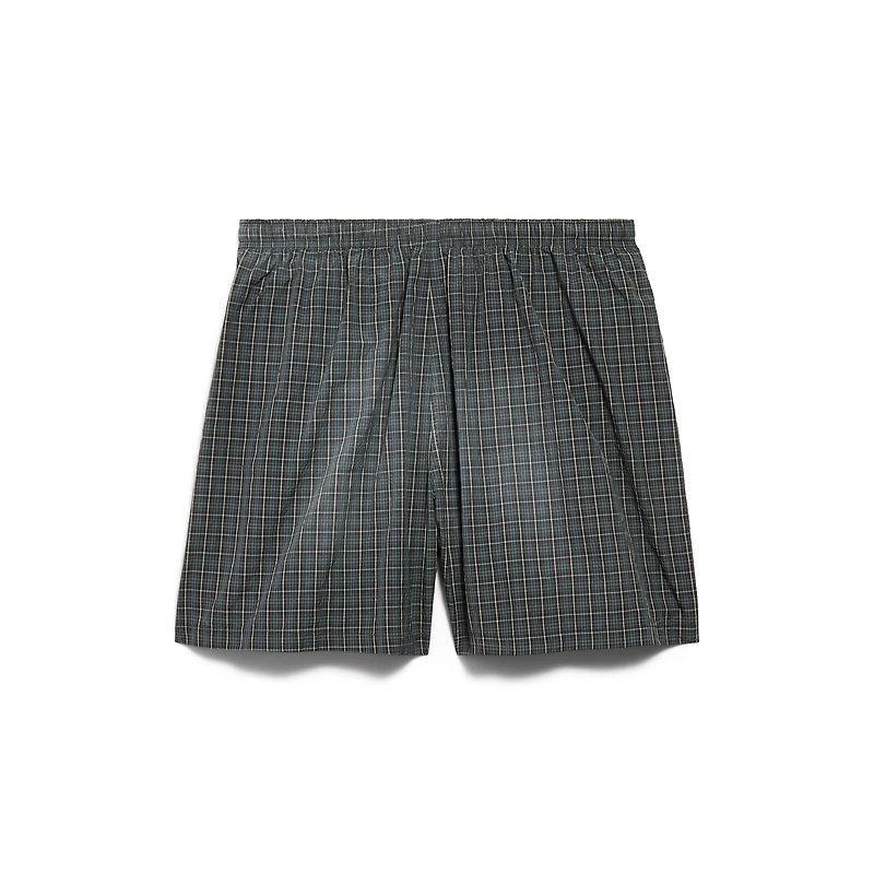 check boxer swim shorts