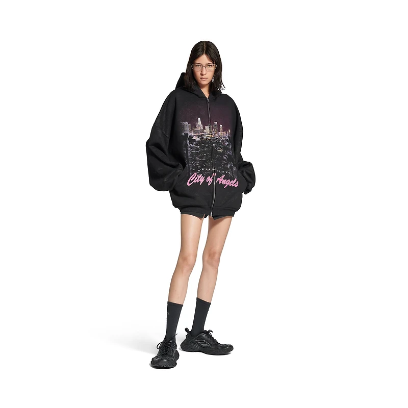city of angels outerwear zip-up hoodie