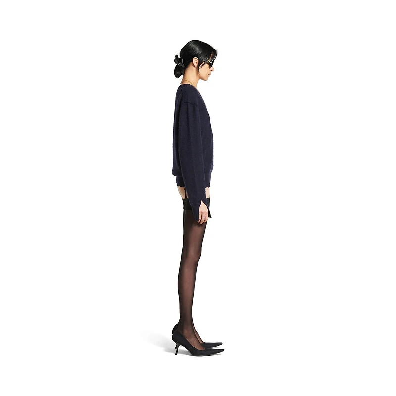 laurel classic inside-out v-neck sweater