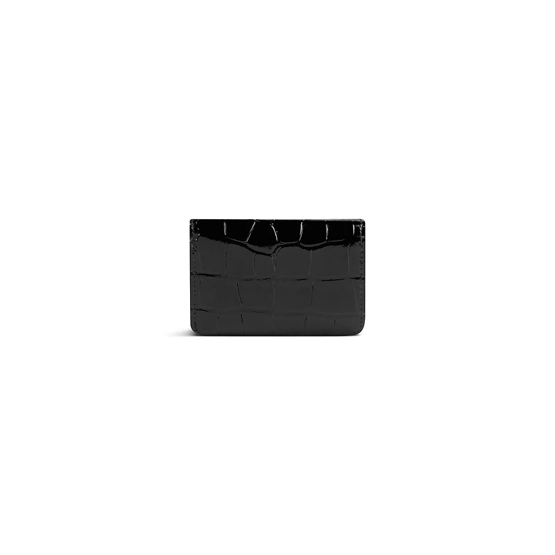 cash mini wallet crocodile embossed