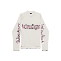 blackletter script fitted long sleeve t-shirt