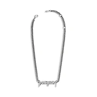 typo metal necklace 