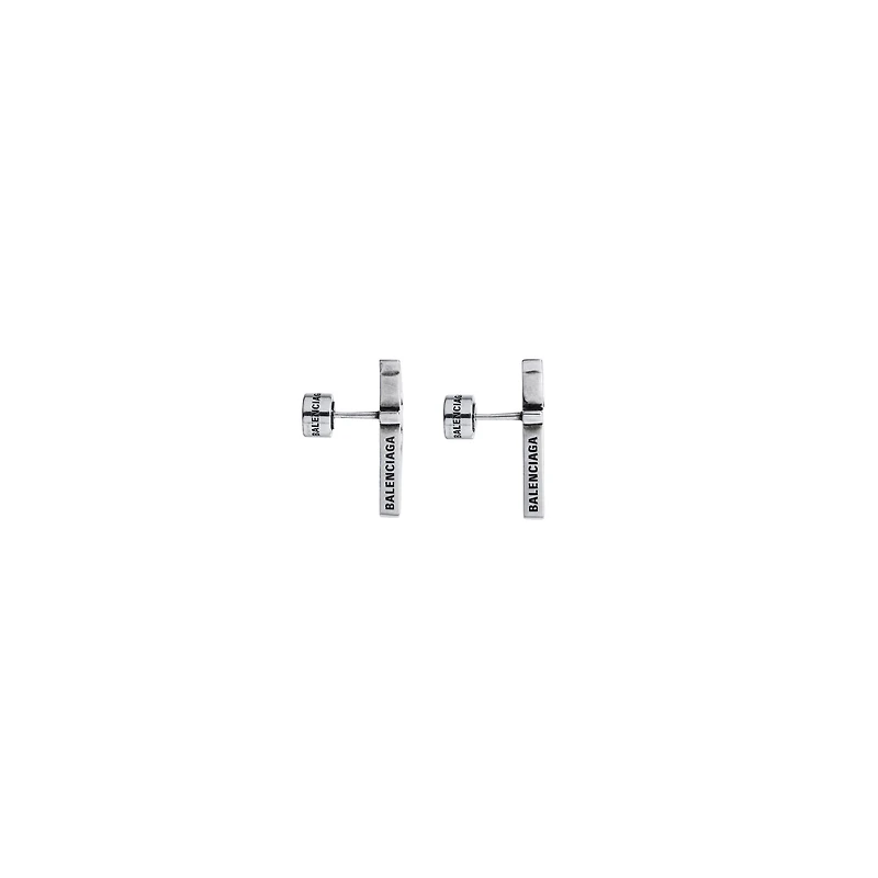 typo metal earrings 