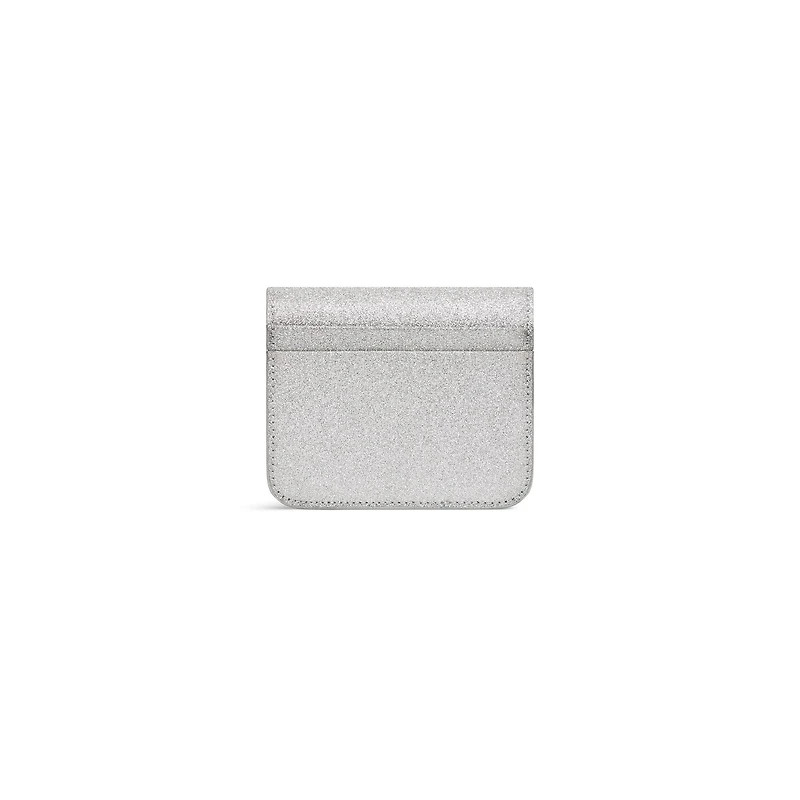 cash flap coin and card holder sparkling fabric