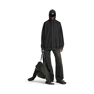 cut-up hooded shirt