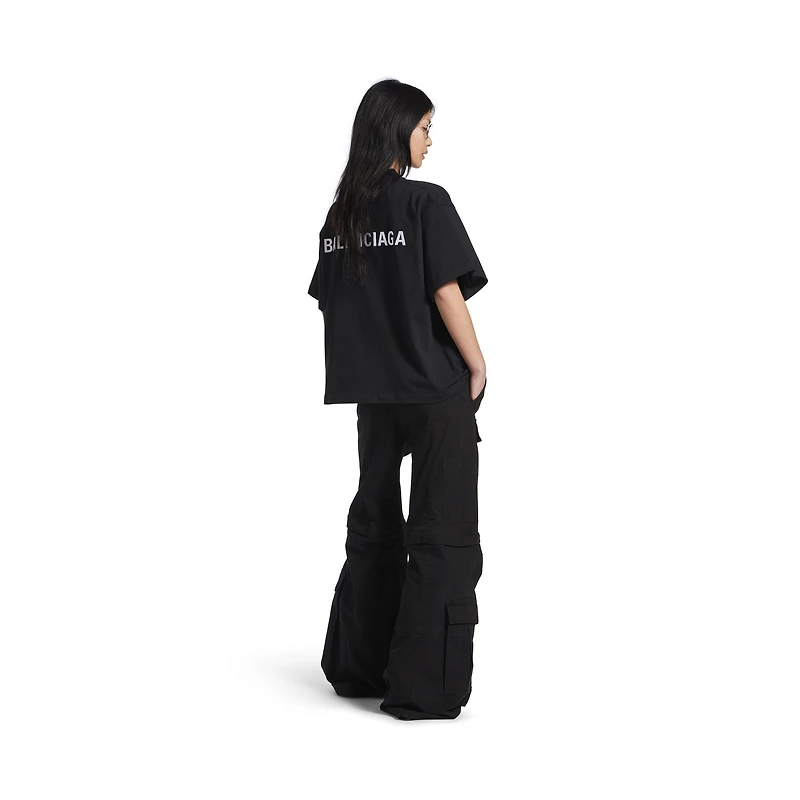 balenciaga back cropped t-shirt