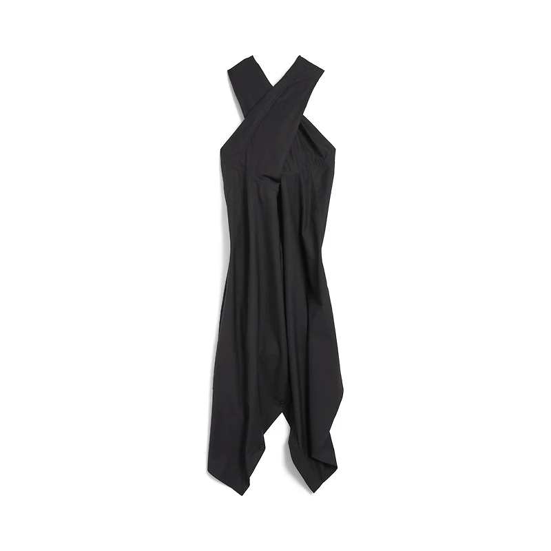 twisted sleeveless shirt dress