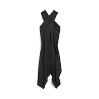 twisted sleeveless shirt dress