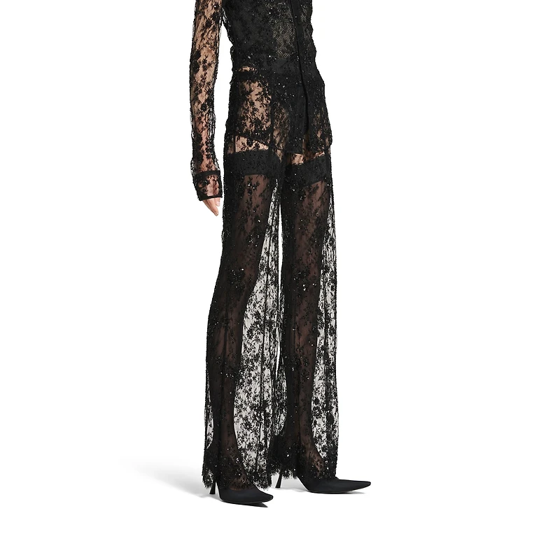embroidered lace pants