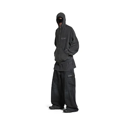 political campaign inside-out zip-up hoodie large fit